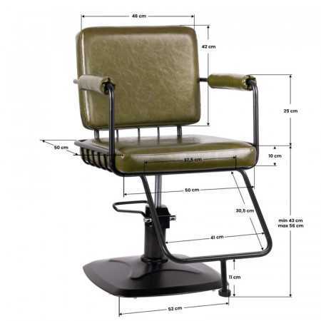 Sedia da parrucchiere Gabbiano Catania Loft verde 