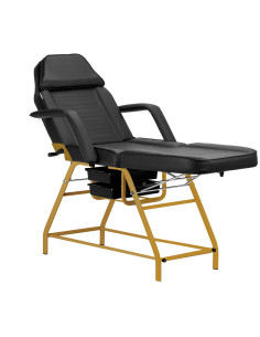 Sillón cosmético 557G con cubetas oro-negro 2