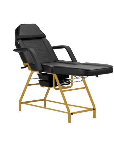 Chaise cosmétique 557G avec cuvettes or-noir