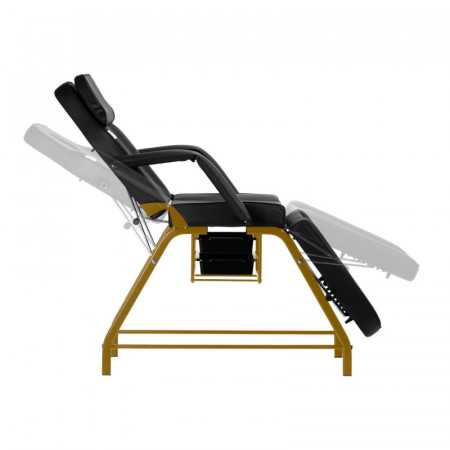 Chaise cosmétique 557G avec cuvettes or-noir