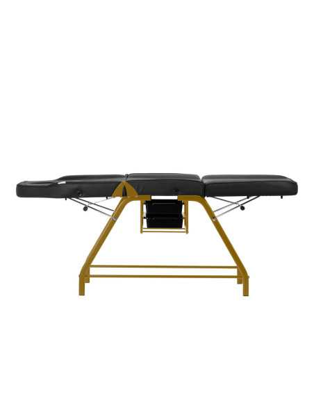 Sillón cosmético 557G con cubetas oro-negro