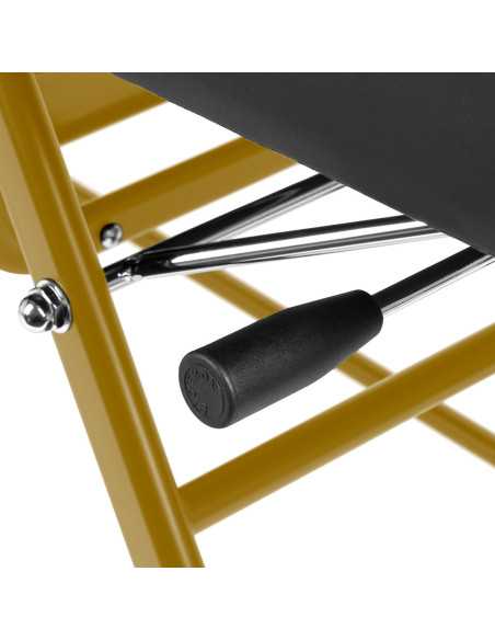 Sillón cosmético 557G con cubetas oro-negro