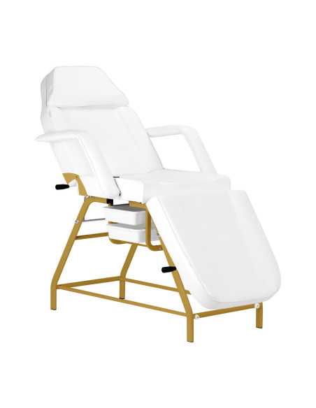 Chaise cosmétique 557G avec cuvettes or blanc