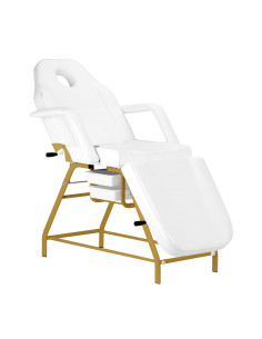 Sillón cosmético 557G con cubetas oro blanco 2