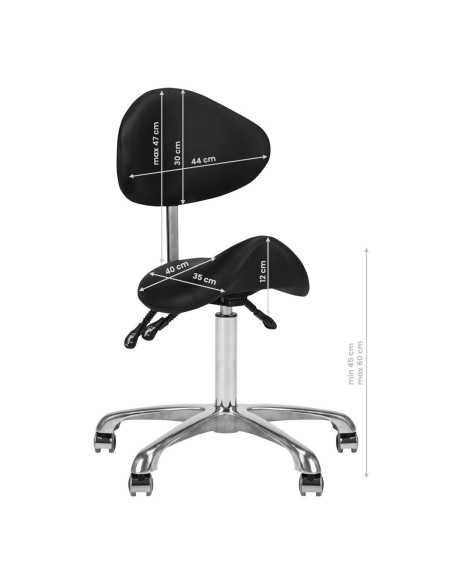 Tabouret cosmetique 1025 giovanni noir