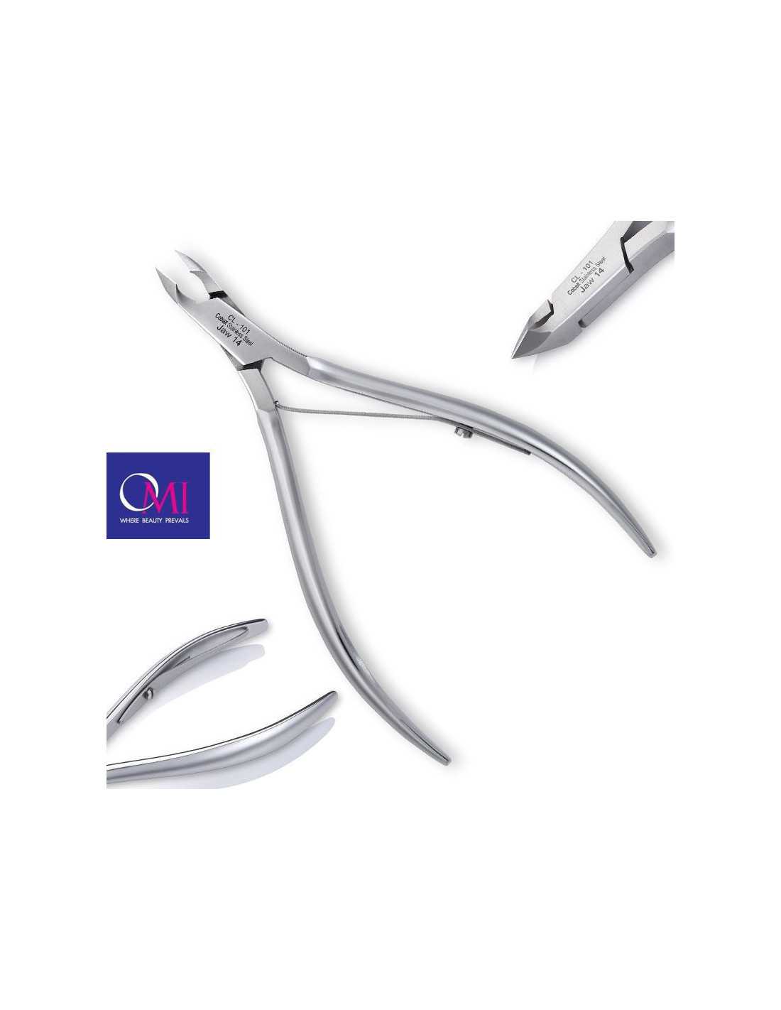 Omi pro-line CL-101 clippers cuticle nippers 12/4 mm jaw overlap joint