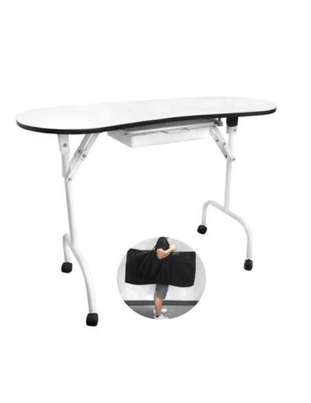 Bureau pliant 4031 blanc + sac 