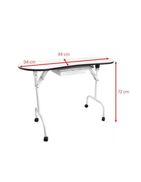 Bureau pliant 4031 blanc + sac 