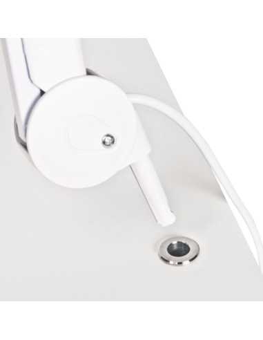 Portalampada con lente d'ingrandimento in tubo inox