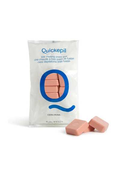 QUICKEPIL CIRE A EPILATION ROSE DURE STRIPLES POUR EPILATION 1KG ROSE 