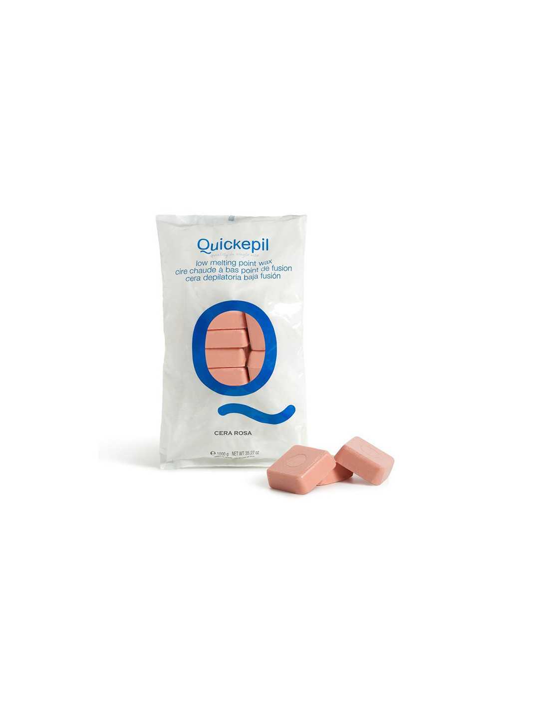 QUICKEPIL HARD PINK WAX STRIPLES FOR HAIR REMOVAL 1KG PINK 