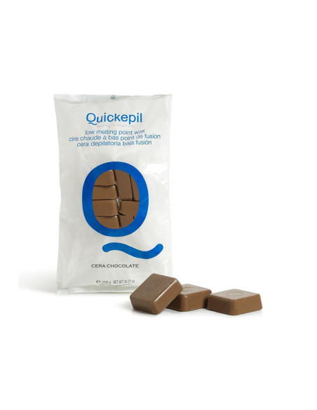 QUICKEPIL WOSK TWARDY BEZPASKOWY DO DEPILACJI 1 KG CZEKOLADA  