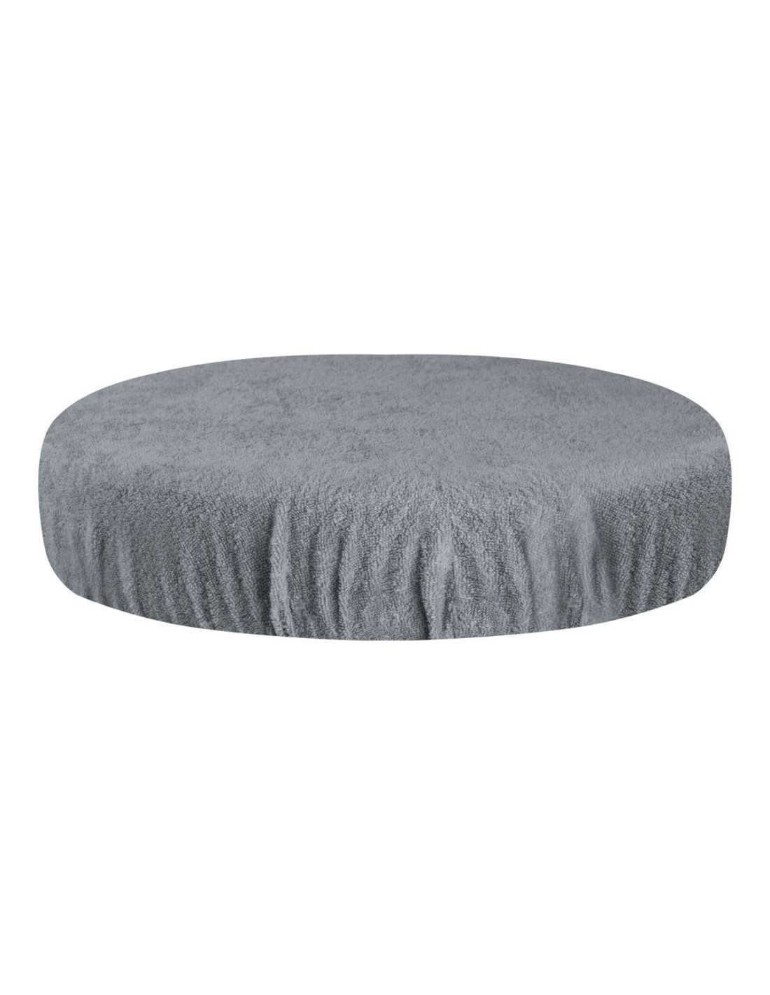 Pokrowiec frotte na taboret szary 