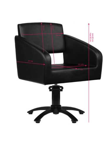 Gabbiano Bergen Schwarzer Friseurstuhl {attributes}