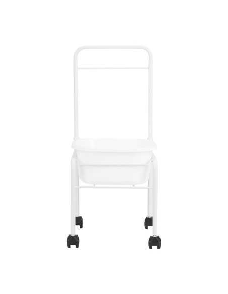 Brodzik do pedicure na kółkach biały 