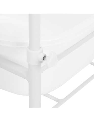 Tapis de pédicure blanc sur roulettes 