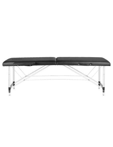 Table de massage pliante aluminium confort Activ Fizjo 2 segments noir 