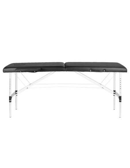 Table de massage pliante aluminium confort Activ Fizjo 2 segments noir 