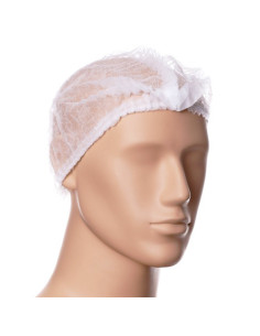 Bouchons à clip jetables 100 pièces blanc 