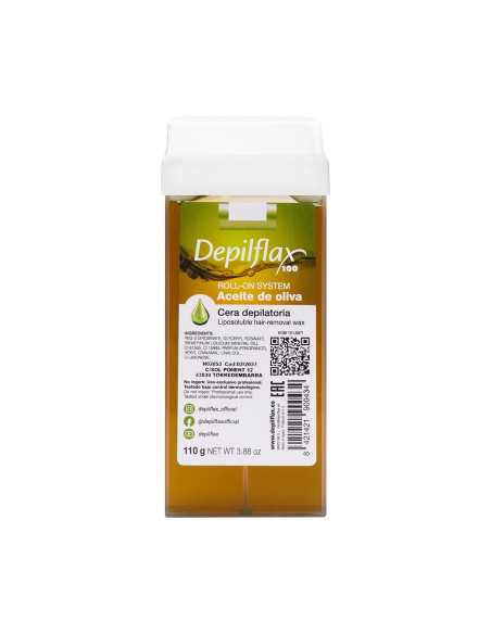 Depilflax 100 rouleau de cire à épiler olive 110 g 