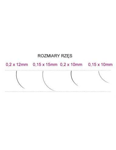 Syis - rzęsy J 0,15 x 10 mm 0.25 g 
