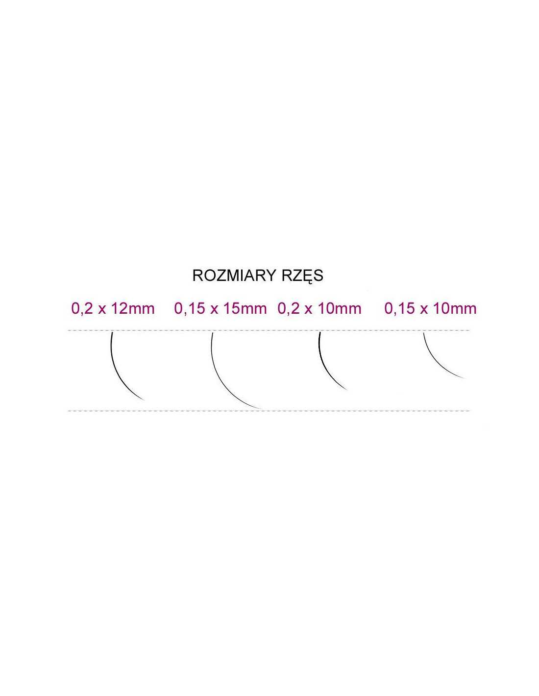 False eyelashes J 0.20 x 10 mm 0.25 g