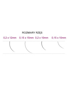 Faux cils J 0,20 x 12 mm 0,25 g  2