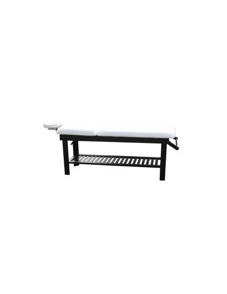 Massage Table 2216.A26.DB Fixed massage table 2 sections in wenge-colored wood