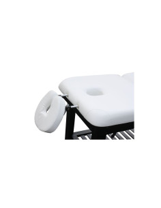 Massageliege 2216.A26.DB Feststehende Massageliege 2-teilig aus wengefarbenem Holz 2