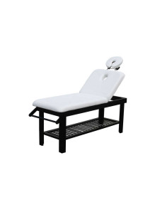 Massage Table 2216.A26.DB Fixed massage table 2 sections in wenge-colored wood