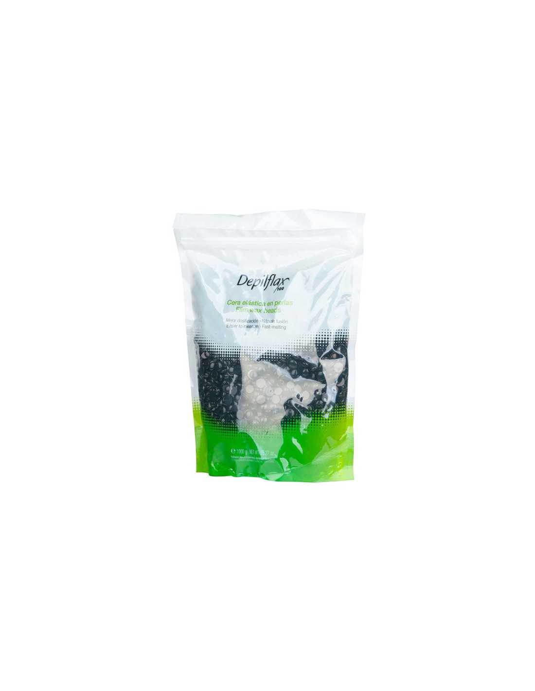 Depilflax 100 low melting point soft hair removal wax pearly black 1000 g