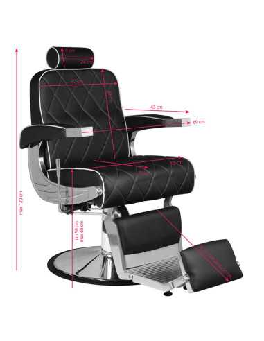 Silla de barbero Royal x negra