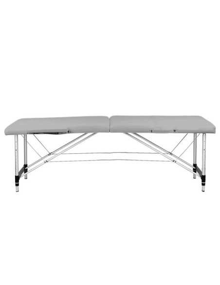 Table de massage pliante aluminium confort Activ Fizjo 2 segments gris 