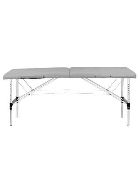 Table de massage pliante aluminium confort Activ Fizjo 2 segments gris 