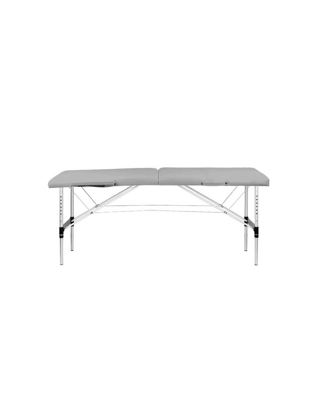 Camilla plegable aluminio confort Activ Fizjo 2 segmentos gris 