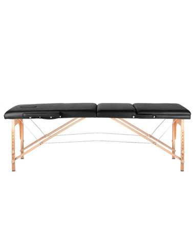 Table de massage pliante en bois 3 segments Comfort Activ Fizjo noir 