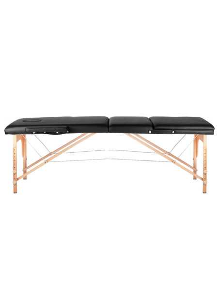 Table de massage pliante en bois 3 segments Comfort Activ Fizjo noir 