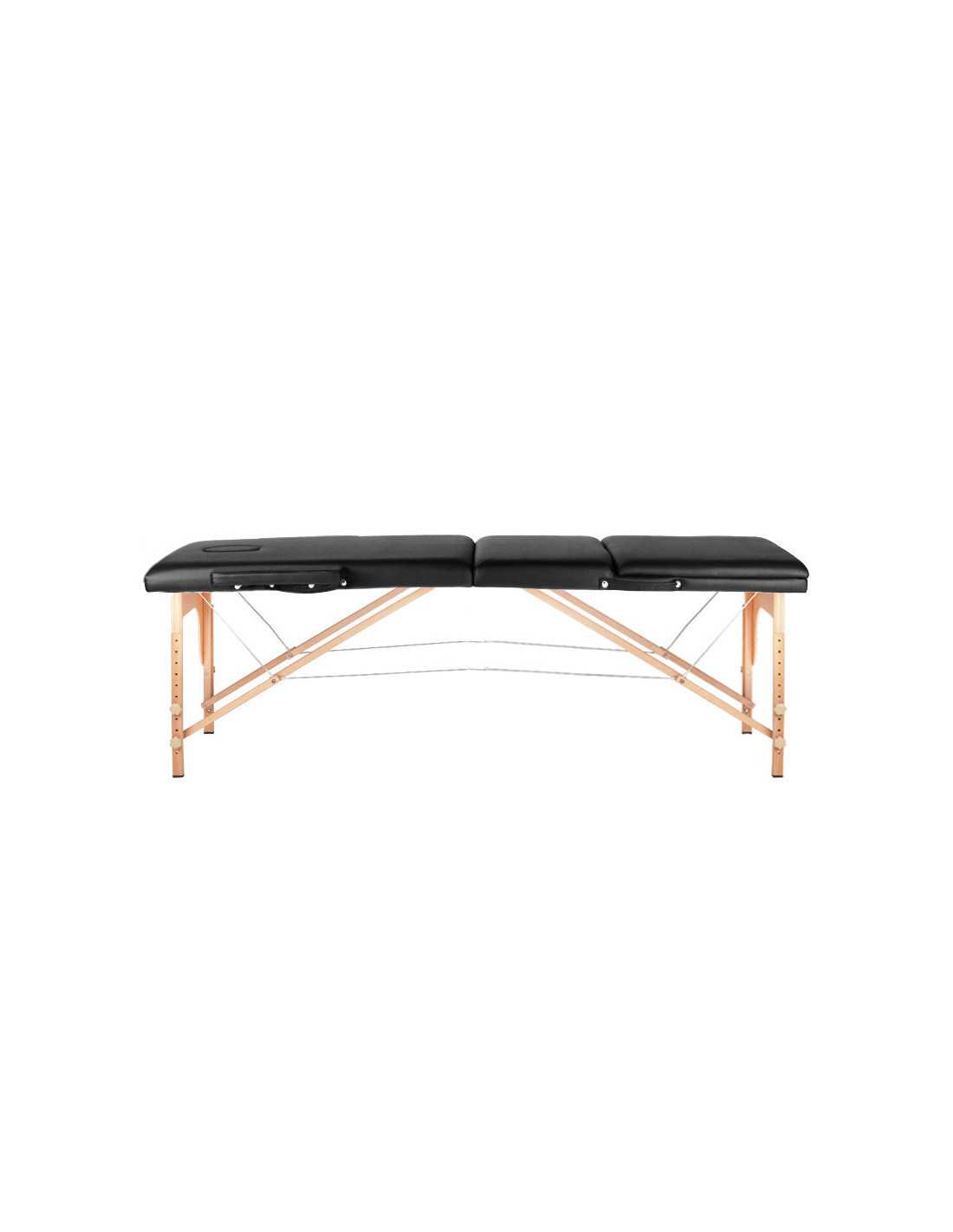 Table de massage pliante en bois 3 segments Comfort Activ Fizjo noir 