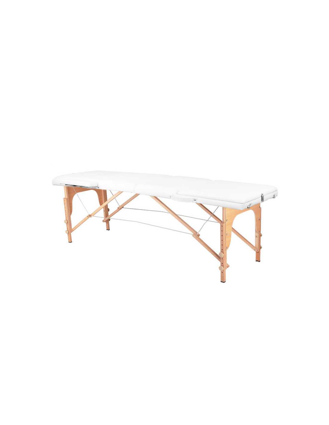 Comfort Activ Fizjo 3-segment wooden folding massage table in white