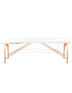 Comfort Activ Fizjo Lettino da massaggio pieghevole in legno a 3 segmenti bianco 2