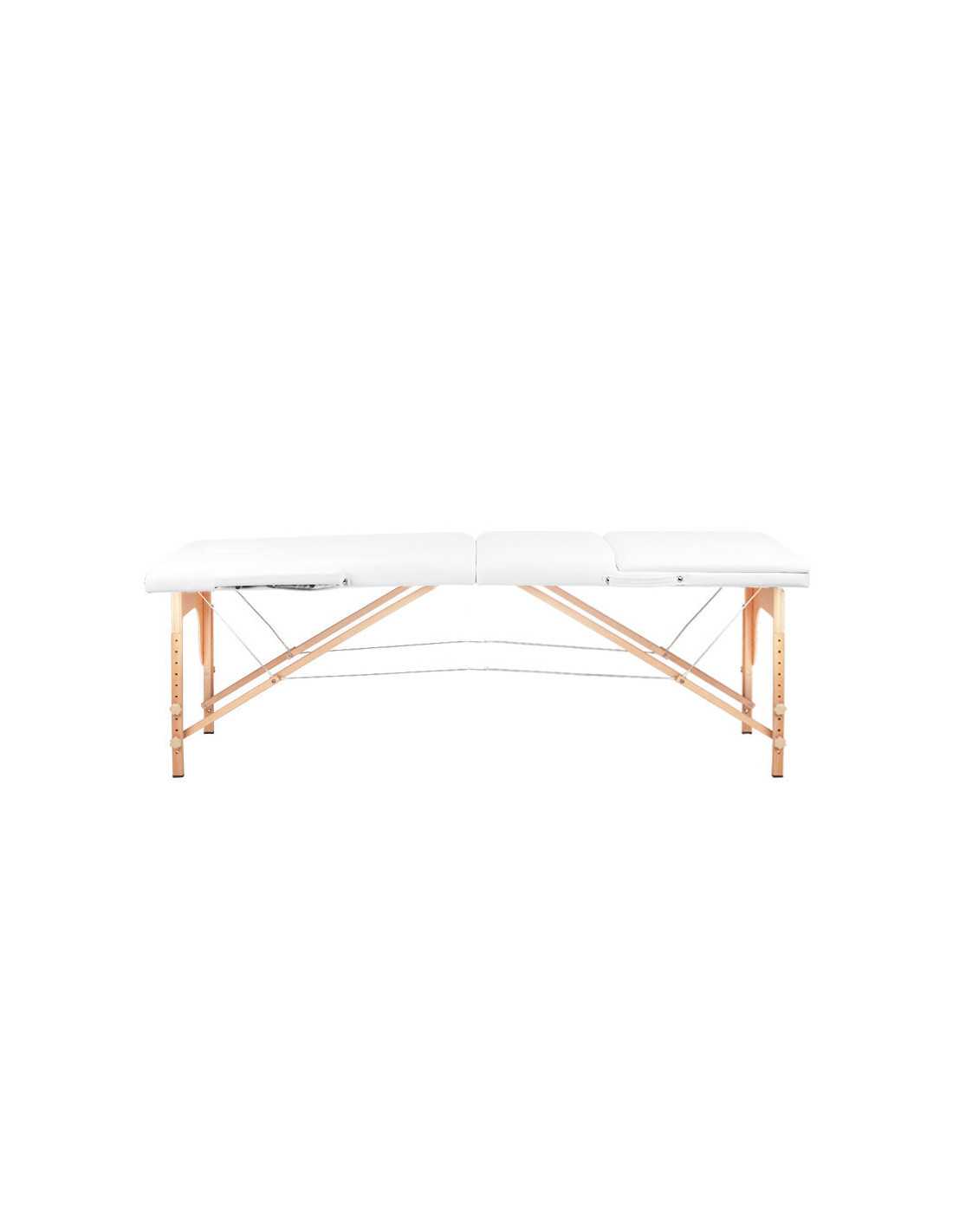 Comfort Activ Fizjo 3-segment wooden folding massage table in white