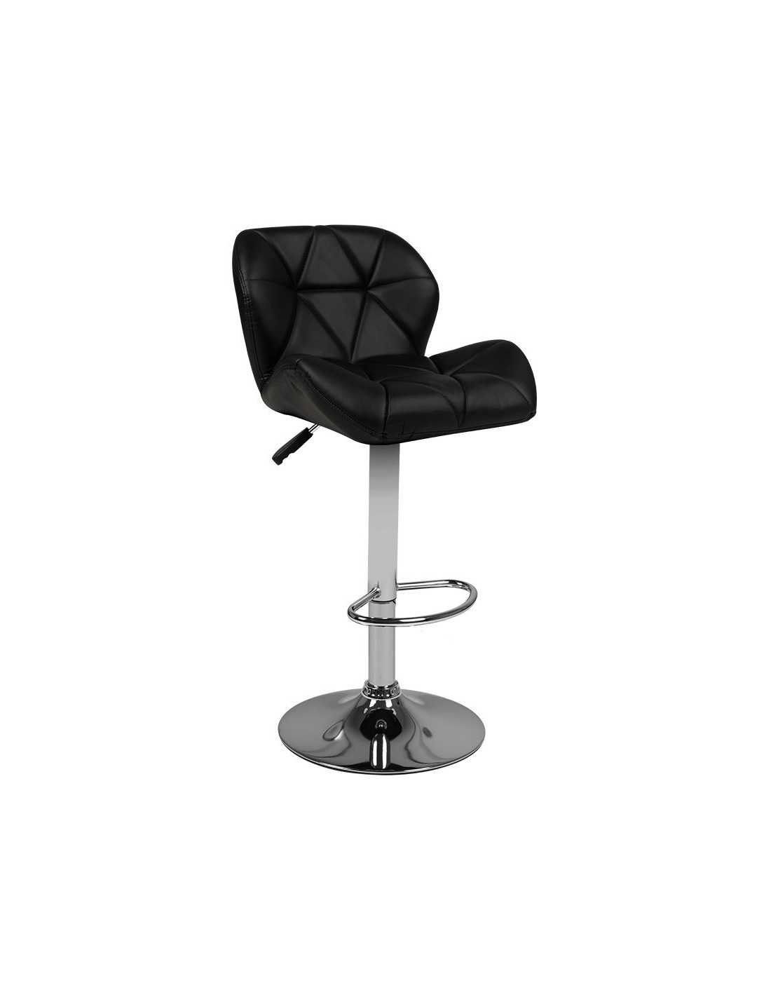 M01 Adjustable Padded Bar Stool Black