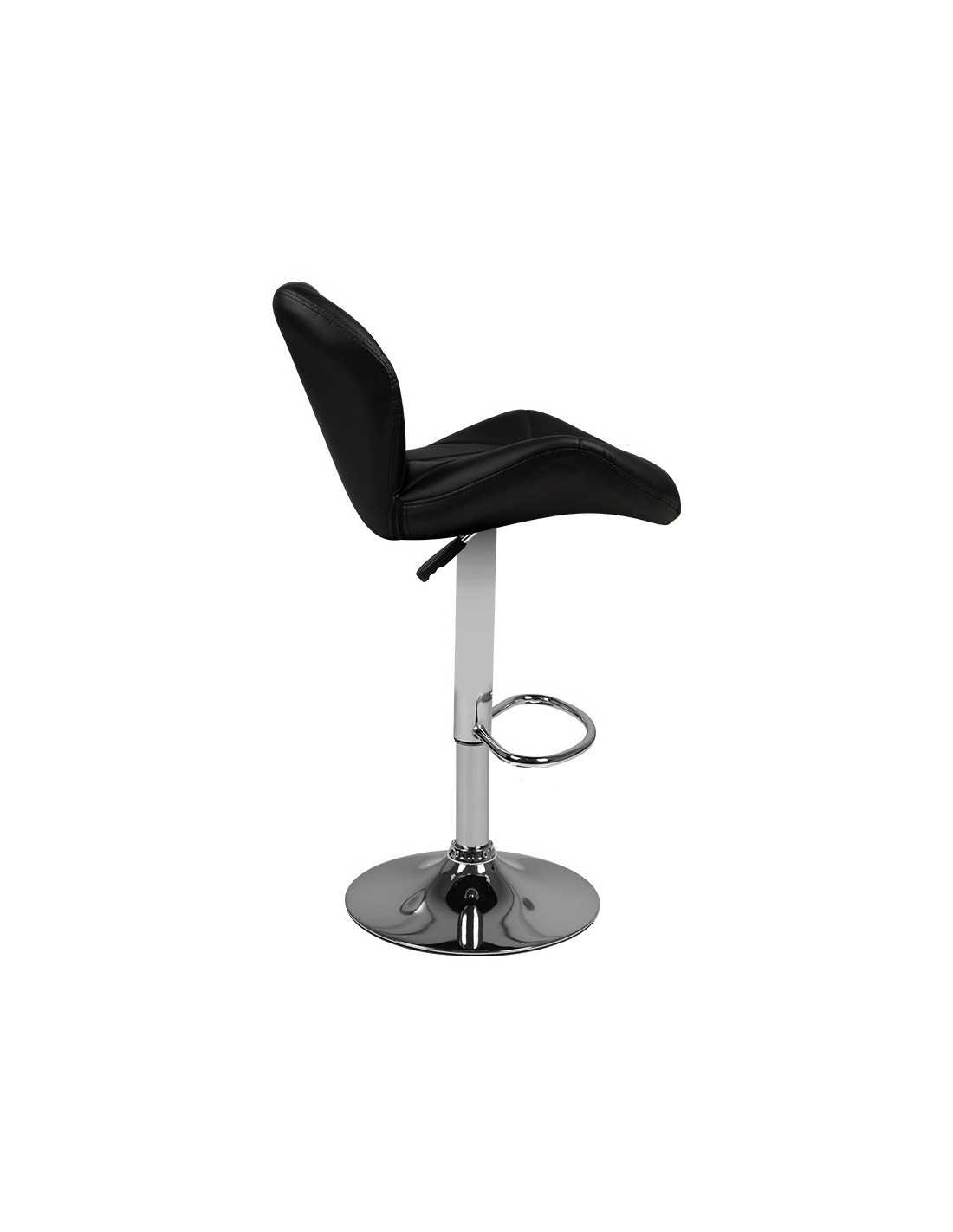 M01 Adjustable Padded Bar Stool Black
