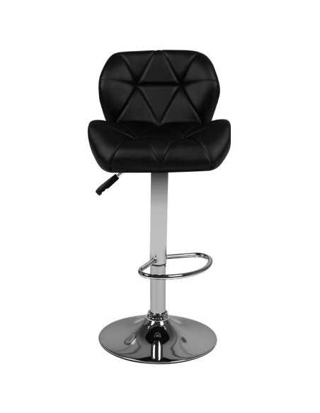 Tabouret de bar M01 matelassé réglable noir 