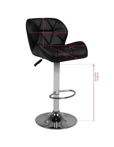 Hoker barowy M01 pikowany regulowany czarny 