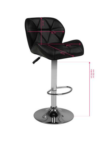 Hoker barowy M01 pikowany regulowany czarny 