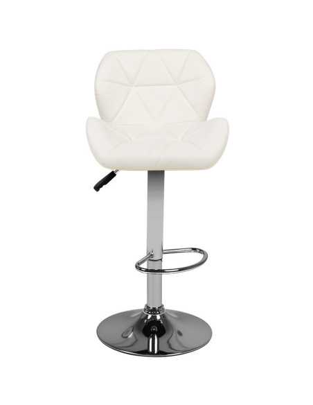 Weißer verstellbarer gesteppter Barhocker M01 