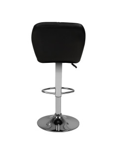 Taburete de bar capitoné ajustable negro M06 2