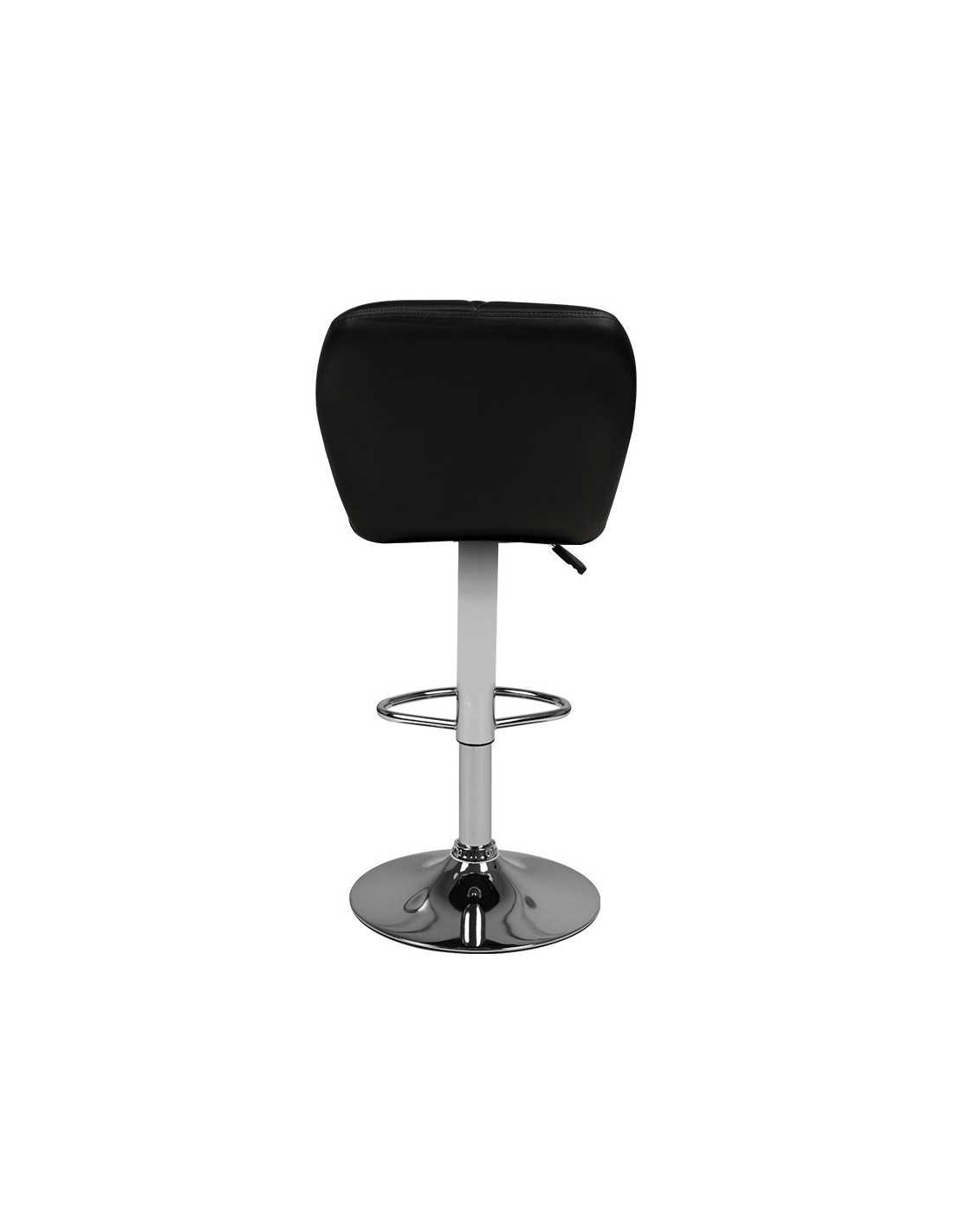 M06 Black Adjustable Padded Bar Stool