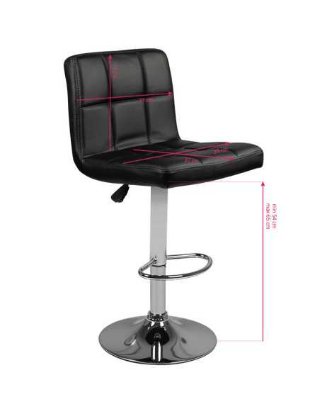 Hoker barowy M06 pikowany regulowany czarny 